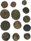 Antigua Grecia. Lote de 13 monedas. A examinar. BC- a BC+. Est.60.