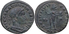 Constantino I (307-337). Lote de dos Follis. Ae. MBC+ y MBC. Est.25.