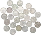 Gran Bretaña. Lote de 27 monedas 3 Pence. KM# 777, 797.2, 813, 813a. BC a MBC+. Est.250.