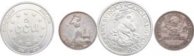 Rusia y Bélgica. Lote de 2 monedas 50 KOPEKS y 5 ecus. 1924 y 1987. Y 89.1 y KM 166. Ag. MBC a SC. Est.50.