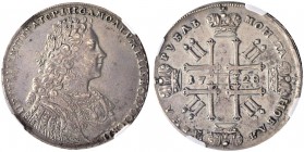 Peter II 
 Rouble 1728, Kadashevsky Mint. 28.13 g. Bitkin 54. 3 roubles acc. To Petrov. NGC XF40. Рубль 1728, Кадашевский МД. 28.13 г. Биткин 54. 3 р...