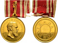 Alexander III 
 Gold award medal n.d. Award for zeal. Obverse die by A. Griliches. 23.65 g (with loop and ribbon). Diameter 29.4 mm. Diakov 896.6 (R3...