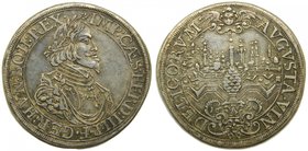 Alemania. Augsburg.Taler. 1641. Ferdinand III (1637-1657) (Dav.5039). (km#77) Thaler. Germany. Deusthsland. 29,05 gr Ag 
Grado: mbc+