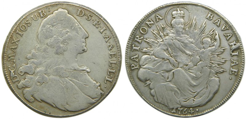Alemania. Bavaria. Thaler. 1764. Maximilian III. Joseph (1745 - 1777). (km#519.1...