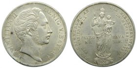 Alemania. Bavaria. 2 Gulden. 1855 Maximilian II. (km#848). 21,26 gr Ag. 
Grado: mbc+/ebc-