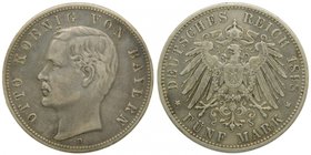Alemania. Bayern. 5 Mark 1898 D. Otto. 27,65 gr Ag. (km#915).
Grado: bc