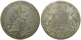 Alemania. Brandenburg - Bayreuth. Thaler. 1766 Es-b Friedrich Christian IV. (1588 - 1648) Taler. Ag 27,79 gr. (Dav.2042). (km#252)
Grado: bc