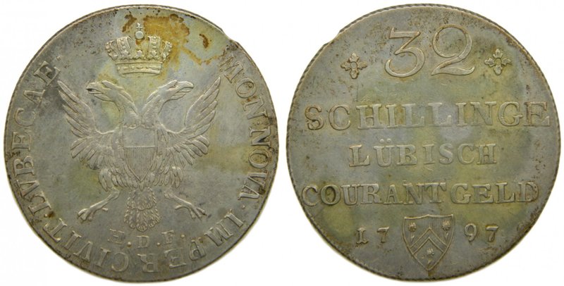 Alemania. Lübeck. 32 Schilling (Gulden). 1797 HDF. Peter Friedrich Ludwig (1785-...