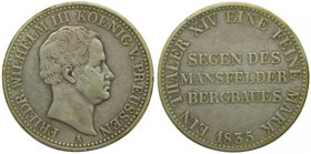 Alemania. Prussia. 1 Taler. 1835 A. Friederich Wilhelm III ( 1797-1840). 22, gr Ag. (km#420).
Grado: mbc