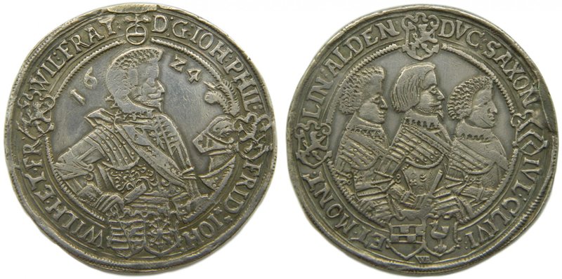 Alemania. Saxe-Altenburg. Taler. 1624. (Juan Felipe y sus tres hermanos). Thaler...