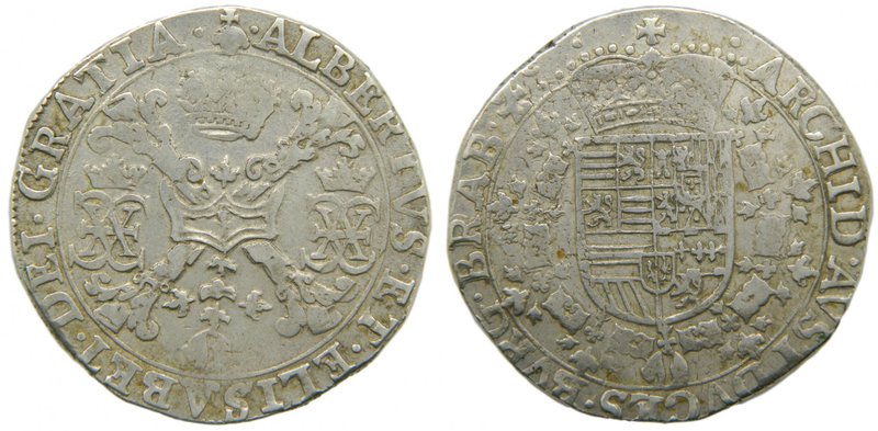 Austria. Patagon. S/F. (1559/1621). Bruselas de Brabante. Alberto e Isabel. 28,0...