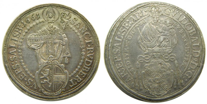 Austria. Thaler. 1661. Salzburg. Taler. Guidobald. (1654-68). (Dav-3505). (km#16...
