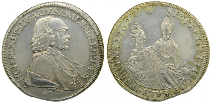Austria. Thaler. 1762 FM. Salzburg. Sigismundus III. (km#395.3). (dav.1254A). 27...