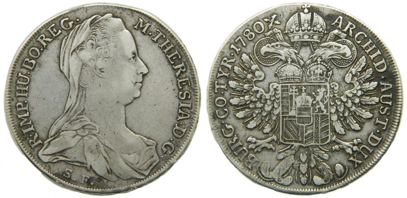 Austria. 1 Thaler. 1780. Austria-Burgau. Mª Teresa. SF. 1 taler. (km#23). 27,97 ...