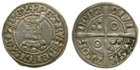PEDRO III de Barcelona. (IV DE ARAGÓN). Croat. (1336-1387). Barcelona. anv: +petrus: dei: gracia: rex Rev:civi-tasb-tarch-nona. (Cru.401.1) 3,17 gr Ag...
