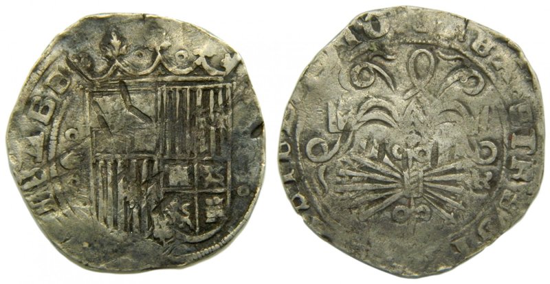 REYES CATOLICOS. Granada. 2 reales. SF. (1474-1504). Escudo entre G - II acotado...