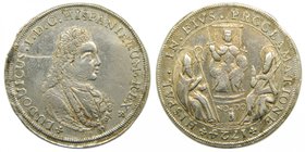 LUIS I. 1724. Medalla proclamación. Sevilla. Módulo de 4 reales. 10,73 gr Ag. Ø 33 mm (H13). Defecto leve en canto. LUDOUICIS I. D. G. HISPANIARUM . R...