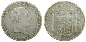 FERNANDO VII. 8 Reales. 1822 SR. Madrid. (cal.516). 26,87 gr Ag. 
Grado: bc+