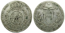 FERNANDO VII. Medalla de proclamación. Módulo de 2 reales. 1808. Medalla de proclamación. Madrid. Ø 25,4 mm.
Grado: mbc+