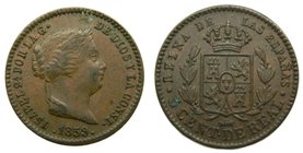 ISABEL II (1833-1868). 5 céntimos de Real. 1859. Segovia. (cal.616).
Grado: ebc+