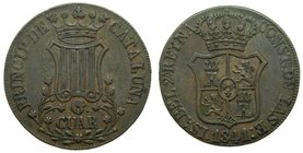 ISABEL II (1833-1868). VI QUARTOS. 1841. Segovia. (Cal. 689). Cobre.
Grado: mbc+