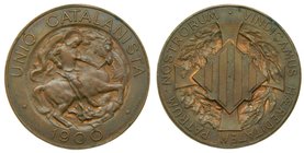 UNION CATALANISTA. Módulo de 10 céntimos. 1900. Barcelona. (cal.91). Cobre. 
Grado: ebc-