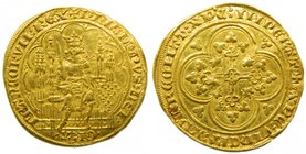 Francia. F (1328-1350). 1 ecu d'or. Felipe VI de Valois. (Fr. 270). AU. 4,49 grs.
Grado: mbc+
