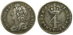 Gran bretaña . 4 Pence. 1751. (km#570 ) 1,95 gr Ag. George II.
Grado: mbc
