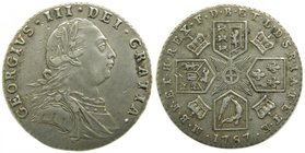 Gran bretaña . 6 pence. 1787 (km#606.1) 3,03 Gr ag. Georgivs III. Six Pence Great Britain.
Grado: mbc+