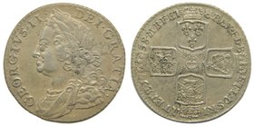 Gran Bretaña Shilling 1758 (km#583.3) George II. 5,98 gr Ag. 
Grado: mbc+