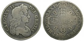 Gran bretaña. Crown 1679 (km#435)(Dav.3776) 29,62 Gr ag. Carolvs II . Charles II Great Britain
Grado: bc
