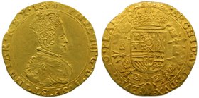 Holanda. Spanish Netherlands - Flanders. Double Souverain (Dubbele Soeverein) 1644, (Bruges) Philip IV. ( VGH 324-6b, VH I436 ) Au, 11.01 g (34,5 mm) ...