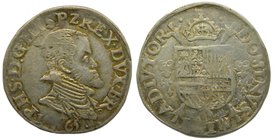 Holanda. 1/5 escudo. 1565 Brabant, Spanish Netherlands 1/5 philipsdaalder, Philip II, Felipe II (1556-1598). 6,74 gr Ag. (Vti. 853a) (Vanhoudt 271.AN)...