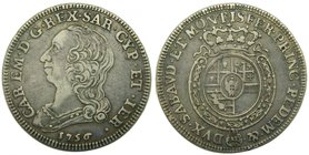Italia. 1/4 Scudo . 1756. Cerdeña . (C#16) 8,71 gr Ag. Sardinia . Carlo Emanuel III. 
Grado: mbc