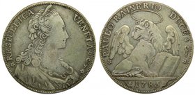 Italia . Tallero 1785. Italien Italien - Venedig Paulo Rainerio Duce (1779 - 1789) (Km#730) 28,20 gr Ag.
Grado: mbc-