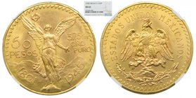 Mexico 50 Pesos, 1945, (Km#481), AU , NGC MS65
Grado: MS65