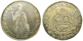 Peru . 4 reales 1836 B Cuzco. (km#151.1) 13,10 gr Ag. 
Grado: mbc