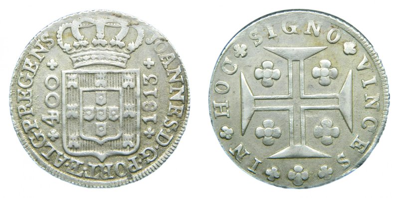 Portugal . 400 reis (pinto 480 reis ) 1813. Joannes (km#331) Silver 14,29 gr Ag....