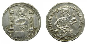 Serbia. Stephan II Uros Milutin (1282-1321). Dinar o Grosso. Rev: MONETA REGIS VROSI. AR. 2,2 gr. Muy Rara.
Grado: ebc+