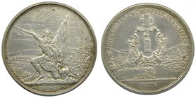 Suiza 5 Franc St. Gallen 1874 (X#S12) 25,08 gr ag. Switzerland. 
Grado: mbc
