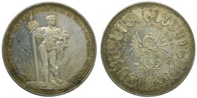 Suiza 5 Franc Basel 1879 (X#S14) 24,95 gr ag. Switzerland
Grado: mbc