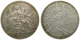 Suiza 5 Francs Lugano 1883 (X#S16) 25,06 gr ag. Switzerland
Grado: mbc