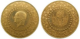 Turquia 250 Kurush. 1969 (km#873). 17,62 gr Au 917 mls. Turkey gold. Monnaie de Luxe
Grado: sc