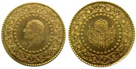 Turquia 50 Kurush. 1968 (km#871).3,52 gr Au 917 mls. Turkey gold. Monnaie de Luxe
Grado: sc
