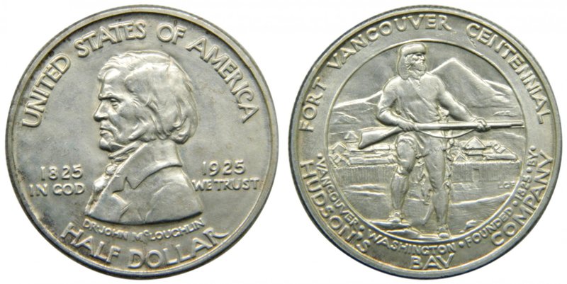 Estados Unidos de América. 1/2 dólar. 1925. Fort Vancouver Centennial. (Km#158)....