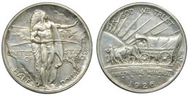 Estados Unidos de América. 1/2 dólar. 1926 S. Oregon Trail Memorial. (Km#159). Ag 12,55 gr. 900 mls. Commemorative coinage. 
Grado: ebc