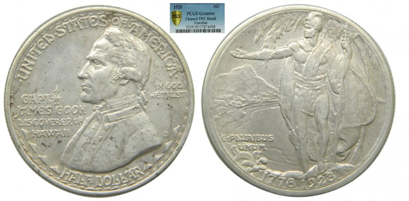Estados Unidos de América. 1/2 dólar. 1928. Hawaiian Sesquicentennial. (Km#163)....