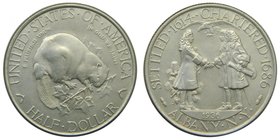 Estados Unidos de América. 1/2 dólar. 1936. Albany, N.Y., Charter Anniversary. (Km#173). Ag 12,42 gr. 900 mls. Commemorative coinage. 
Grado: ebc+