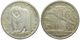 Estados Unidos de América. 1/2 dólar. 1936. San Francisco-Oakland Bay Bridge. (Km#174). Ag 12,49 gr. 900 mls. Commemorative coinage. 
Grado: mbc