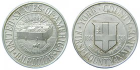 Estados Unidos de América. 1/2 dólar. 1936. York County, Maine, Tercentenary. (Km#189). Ag 12,58 gr. 900 mls. Commemorative coinage. 
Grado: ebc+
